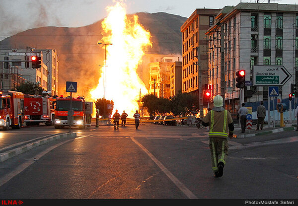 جزییات انفجار خط لوله و قطع گاز ۱۰ هزار مشترک در غرب تهران 