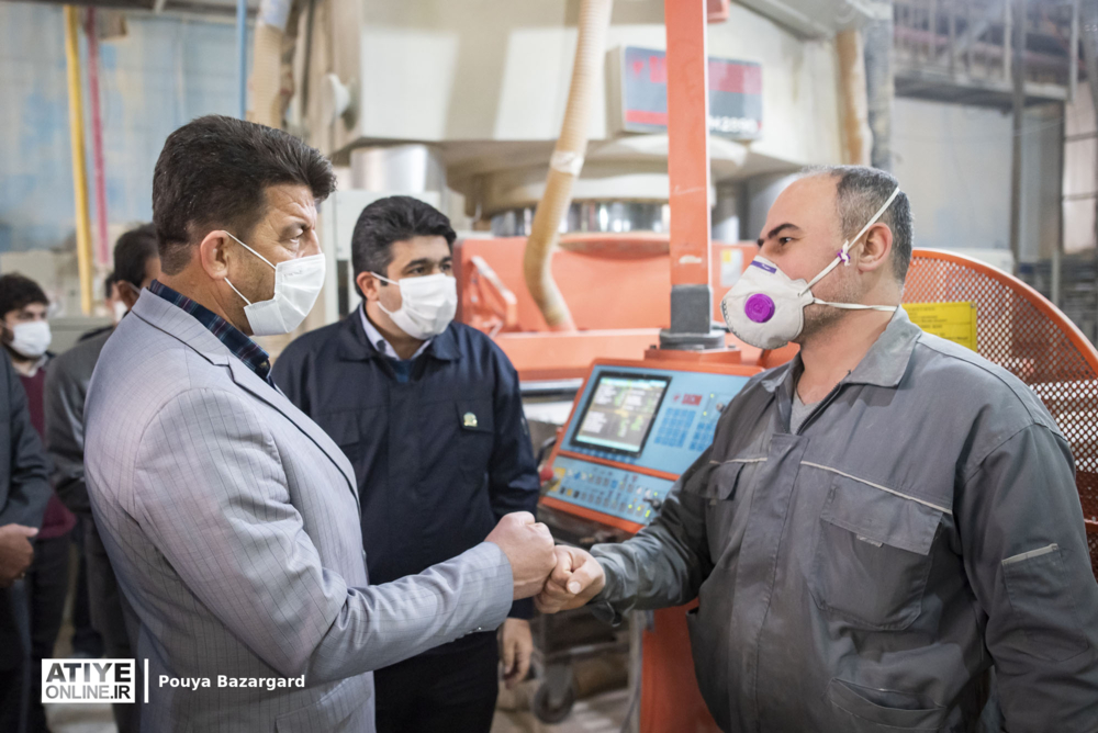 بازدید معاون روابط کار وزارت تعاون، کار و رفاه اجتماعی از شرکت کاشی سعدی