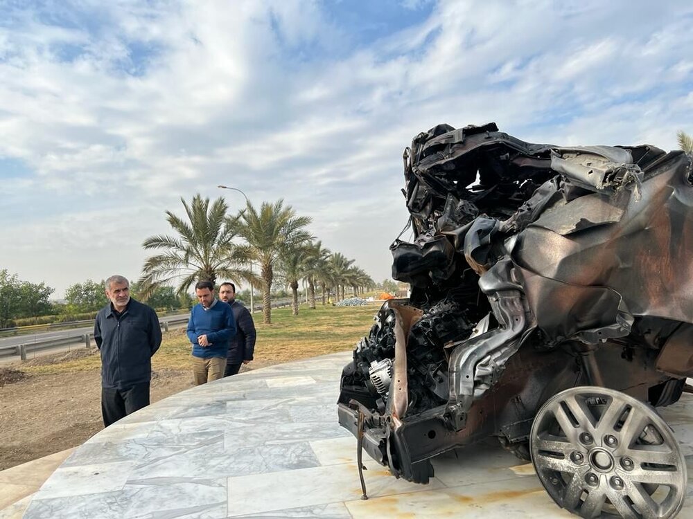 حضور نایب رییس مجلس در محل شهادت سردار حاج قاسم سلیمانی