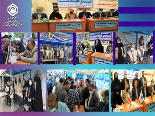 همزمان با گرامیداشت هفته کارگر استقرار دو میز خدمت در محل برگزاری نماز جمعه