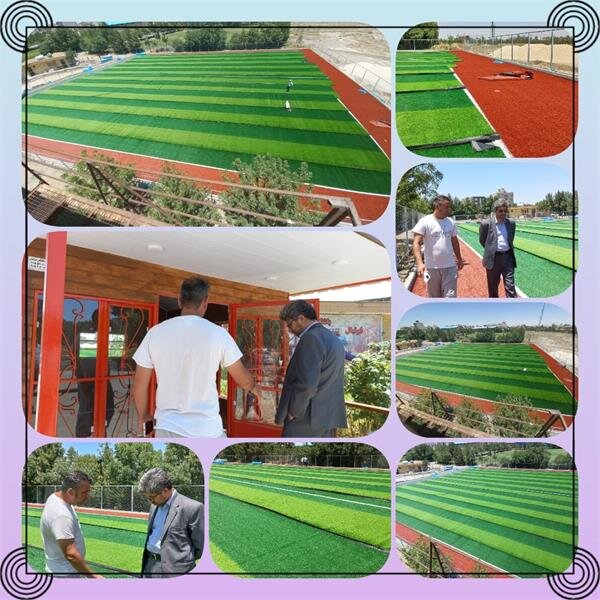 بازدید مدیرکل تعاون، کار و رفاه اجتماعی استان خراسان رضوی از پروژه احداث زمین چمن مصنوعی کارگران