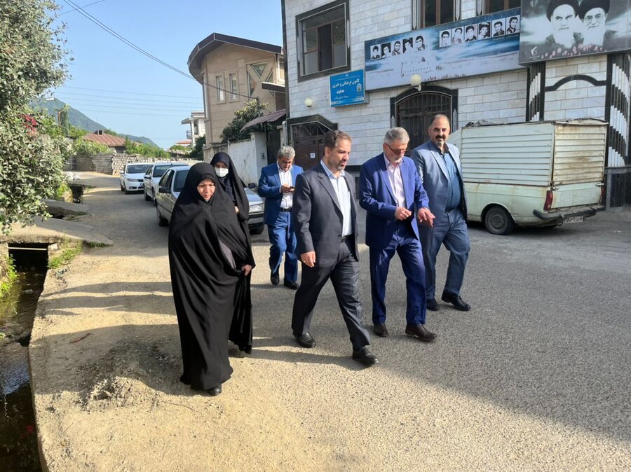 بازدید معاون سیاسی امنیتی و اجتماعی استاندار مازندران از منطقه حاشیه و کم برخوردار شهرستان رامسر