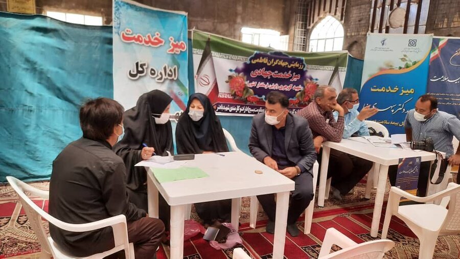 دیدار مردمی فرمانده بسیج بهزیستی خوزستان و رئیس بهزیستی اهواز در مصلا