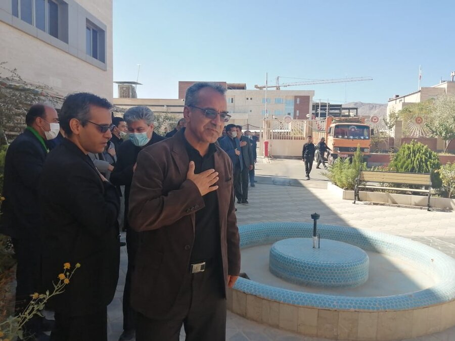 حضور هیئت عزاداران باب الحوائج حضرت ابوالفضل العباس علیه السلام شهرک بهزیستی در محل اداره کل بهزیستی خراسان جنوبی