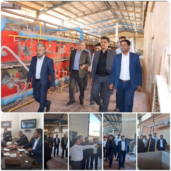 بازدید رییس اداره تعاون کار ورفاه اجتماعی اشکذر از شرکت شایا کاشی