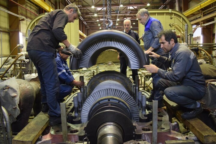 تست سیم سربی پره های ثابت و متحرک توربین های واحد ۳