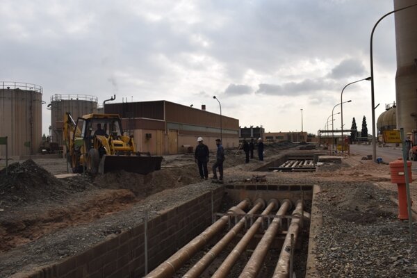 مسطح‌سازی و ترمیم فضای اطراف واحدهای نیروگاه طوس