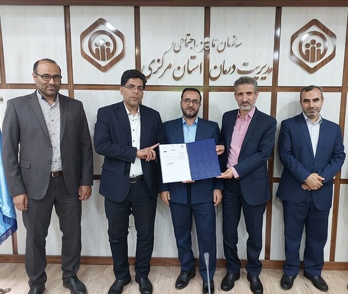 تودیع و معارفه سرپرست اداره حراست مدیریت درمان تامین‌اجتماعی استان مرکزی