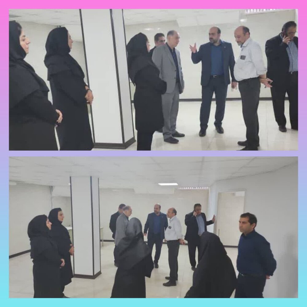 بازدید مدیر درمان تامین‌اجتماعی مازندران از فضای بازسازی شده ساختمان کمیسیون پزشکی استان