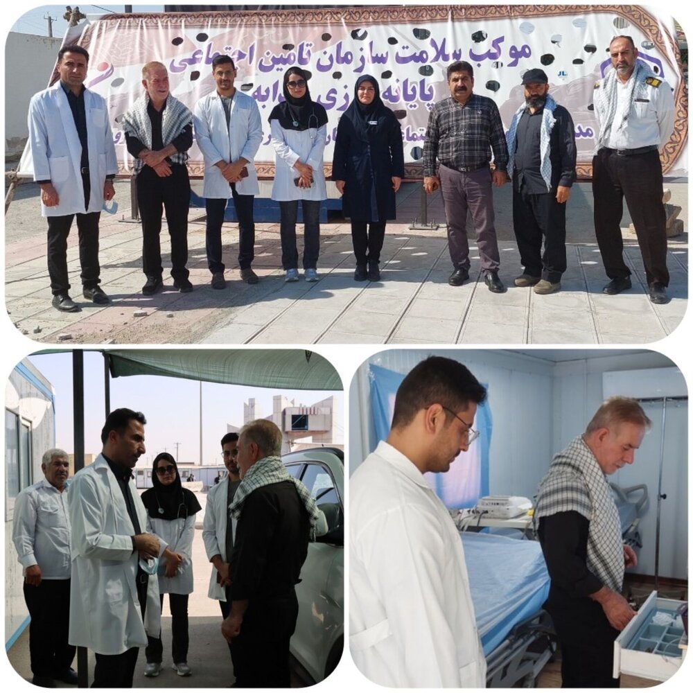 بازدید مدیر درمان تامین اجتماعی خوزستان از موکب سلامت چذابه