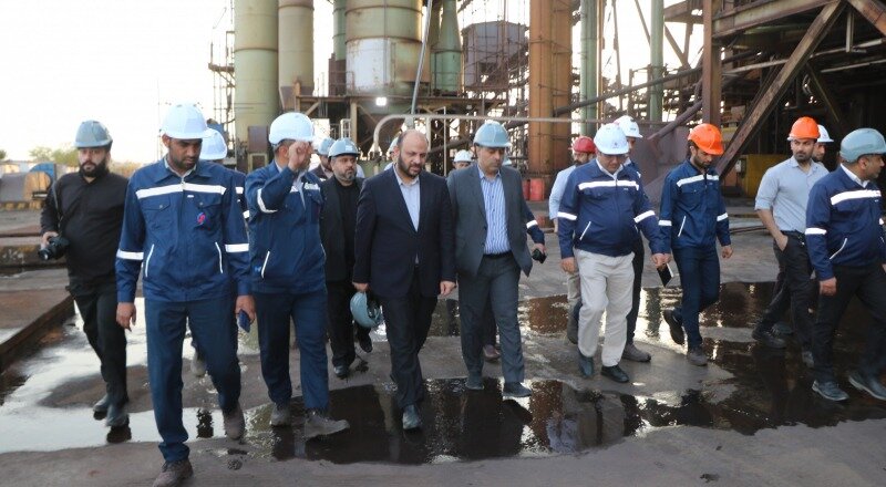 بازدید سرپرست صندوق بازنشستگی کشوری از کارخانه صبا فولاد خلیج فارس
