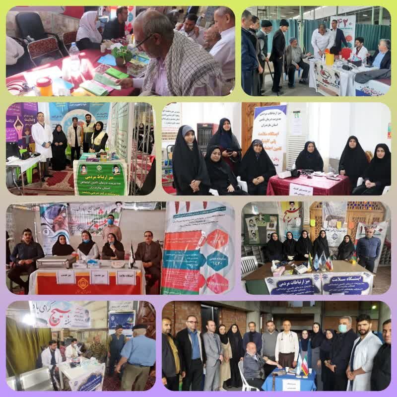 برپایی میز خدمت و پایگاه سنجش سلامت در مصلی‌های نماز جمعه سراسر استان مازندران