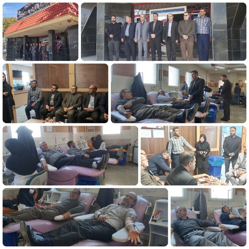 اجرای پویش «نذر خون» اداره‌کل تامین‌اجتماعی استان کرمانشاه به مناسبت هفته بسیج