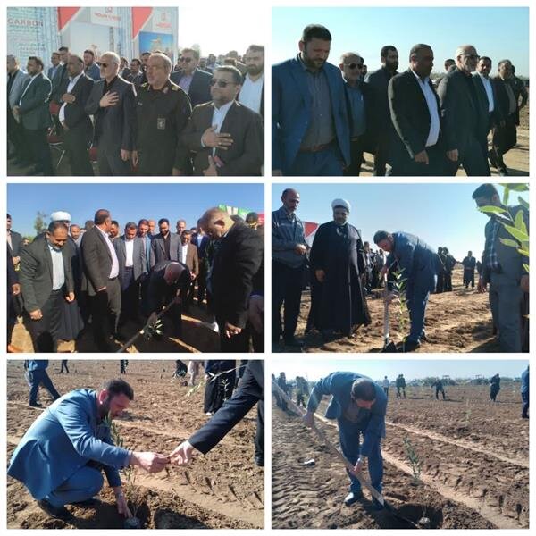 آیین آغاز عملیات کاشت ۸۰ میلیون نهال در عرصه‌های خوزستان