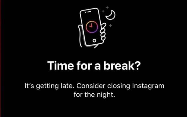 تلنگرهای شبانه اینستاگرام به کاربران نوجوان 