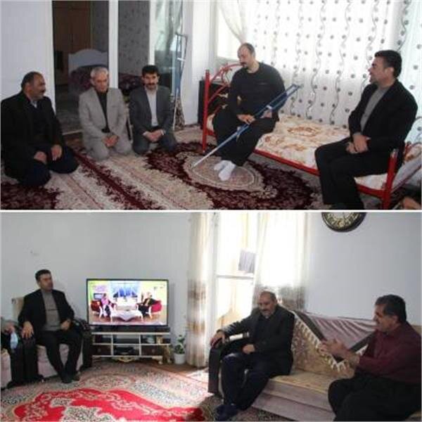 دیدار مدیرکل تعاون، کار و رفاه اجتماعی کردستان با کارگران آسیب دیده سنندجی