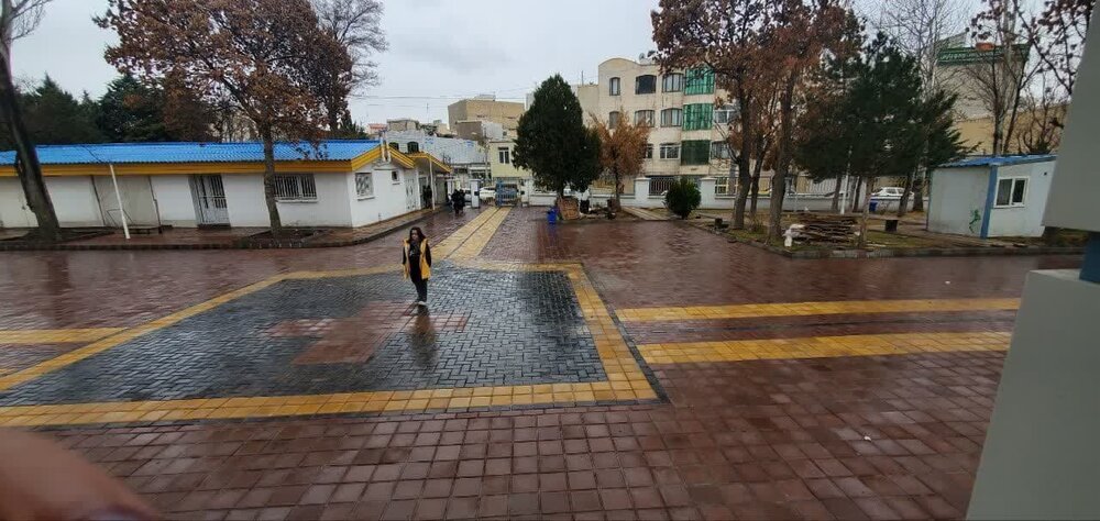 بازسازی محوطه درمانگاه تامین اجتماعی روزبه زنجان 