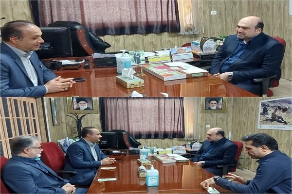 دیدار ریاست شعبه مرکزی بانک رفاه قائم شهر با مدیر درمان تامین اجتماعی مازندران