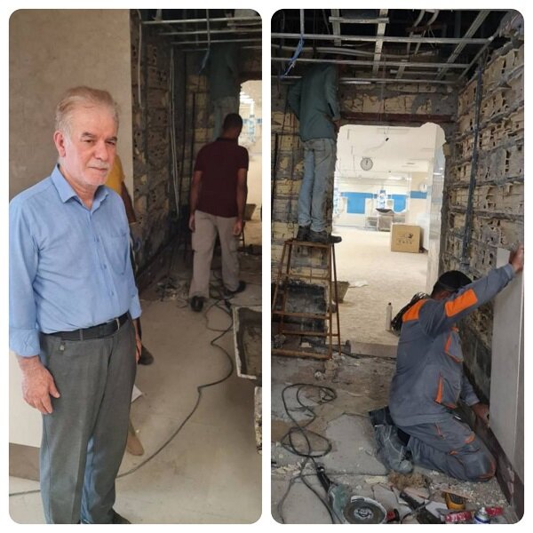 بازدید هفتگی مدیر درمان تامین اجتماعی خوزستان از پروژه بیمارستان آبادان     