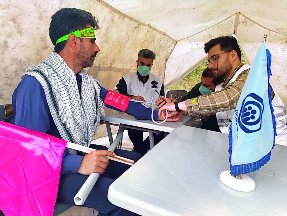 برپایی پایگاه غربالگری و سنجش سلامت مدیریت درمان تامین اجتماعی کرمانشاه