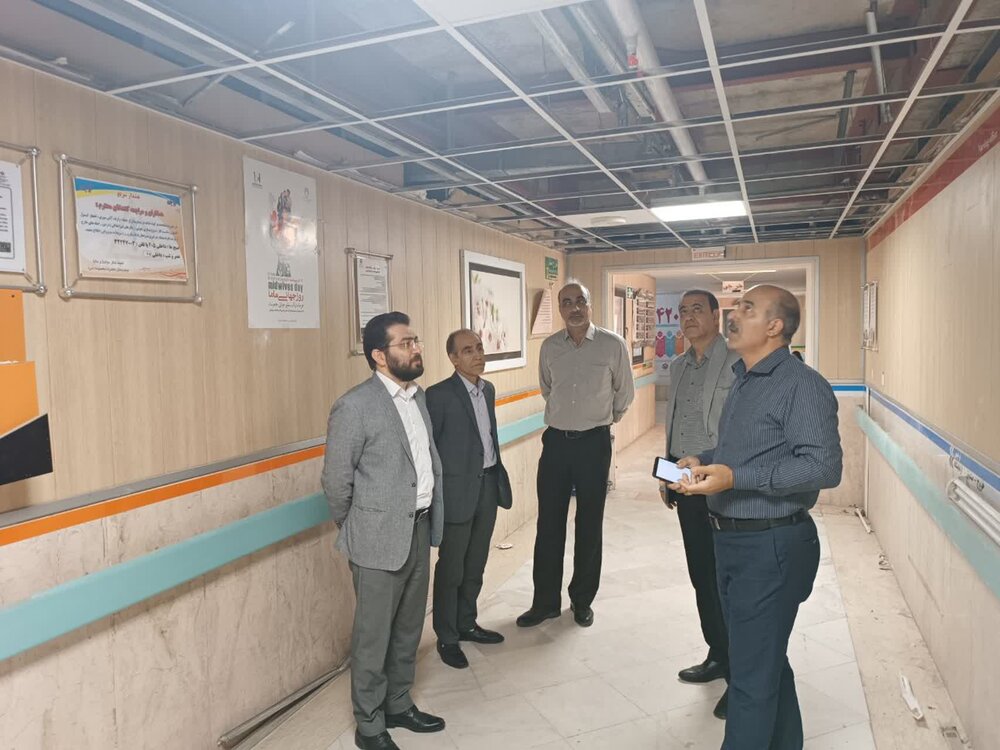 بازدید مدیر درمان تامین اجتماعی کرمانشاه از پروژه‌های بهسازی بیمارستان حضرت معصومه (س)  
