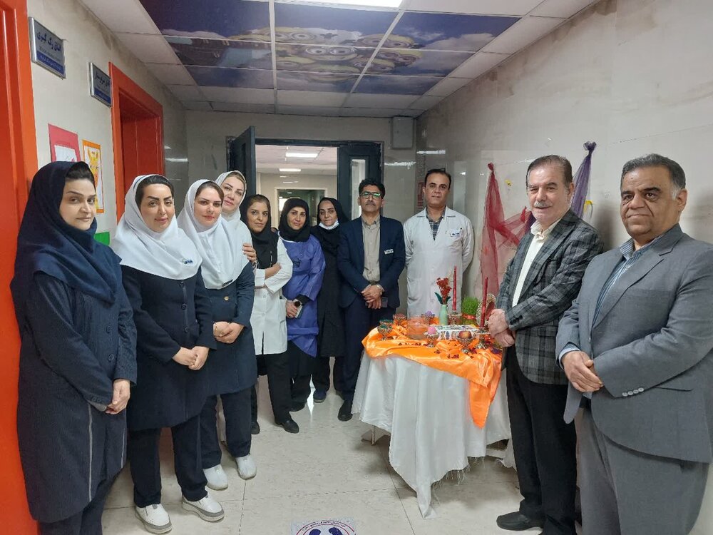تبریک نوروزی مدیر درمان تامین اجتماعی خوزستان به کارکنان بیمارستان امیرالمومنین (ع) اهواز
