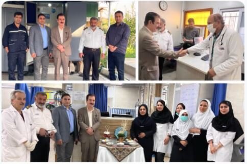 دیدار عیدانه مدیر درمان تامین اجتماعی خوزستان با کارکنان بیمارستان شفا مسجدسلیمان