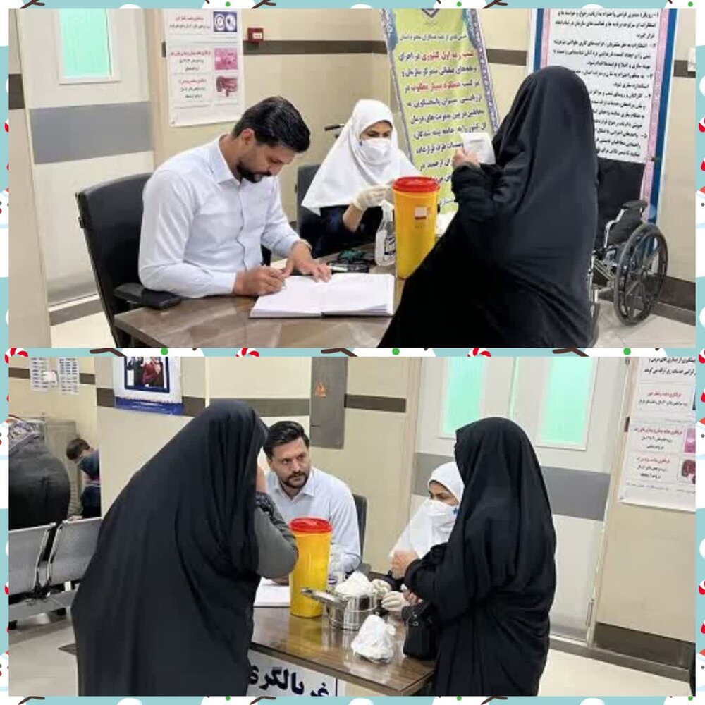 غربالگری بیماری‌های دیابت و فشارخون در درمانگاه تامین اجتماعی شهدا کلاله