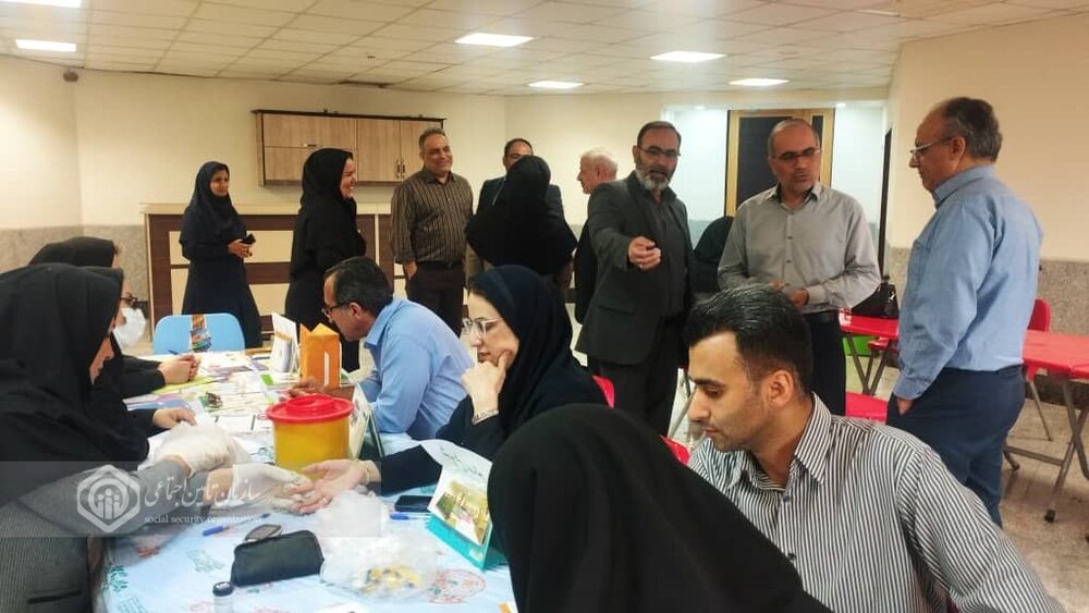 غربالگری کارکنان اداره کل تامین اجتماعی استان خوزستان