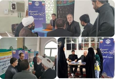 برپایی میز خدمت جهادی در نمازجمعه شهرهای تابعه قم 