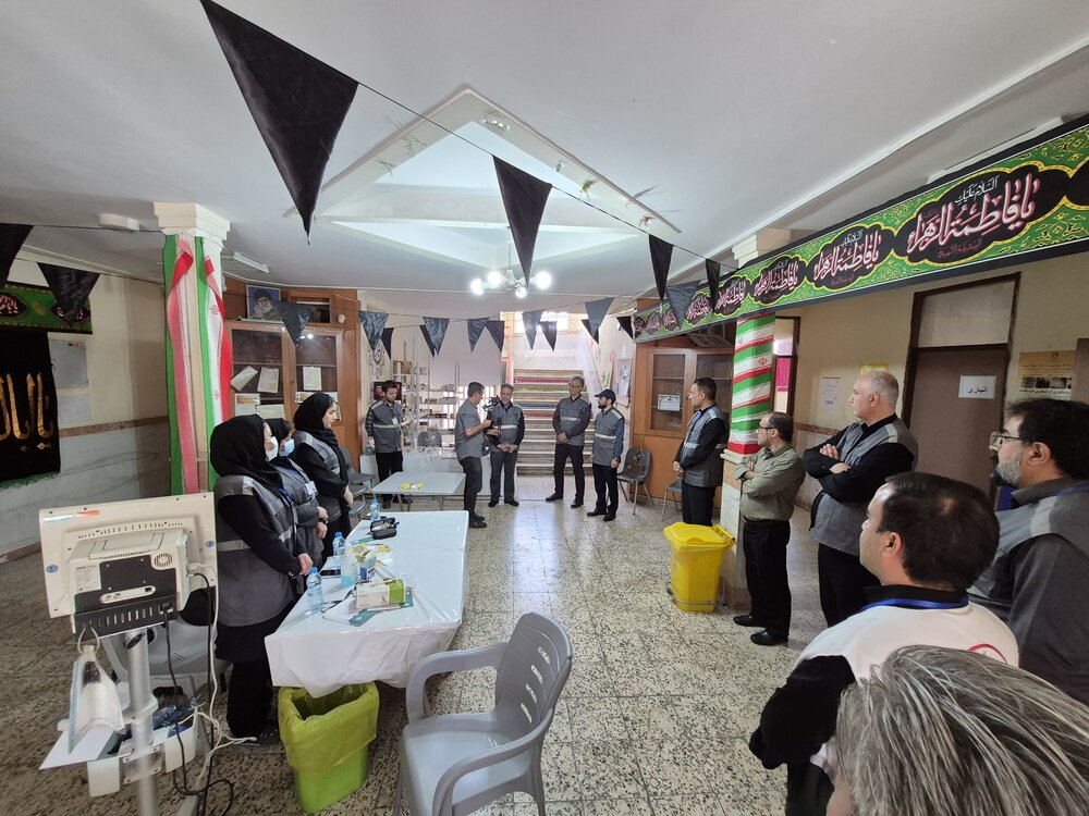 حضور مدیر درمان کرمانشاه در موکب درمانی شهدای اقتدار