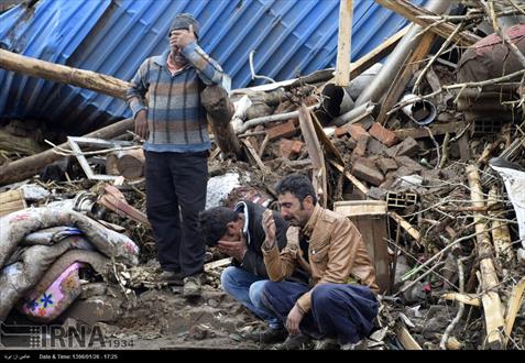 گزارش تصویری از خسارات ناشی از وقوع سیل در شهرستان «عجب شیر»