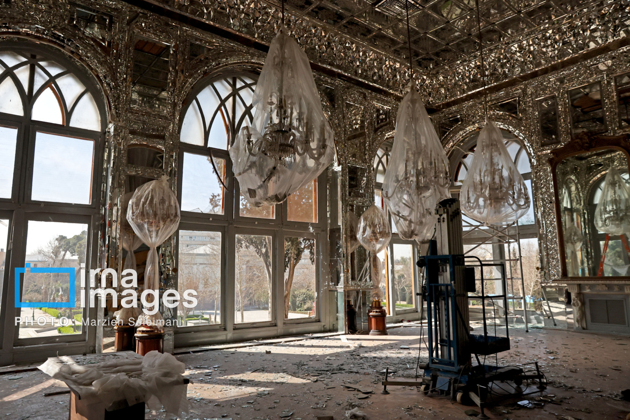 حال و روز کاخ گلستان پس از حمله هوایی به میدان ارگ