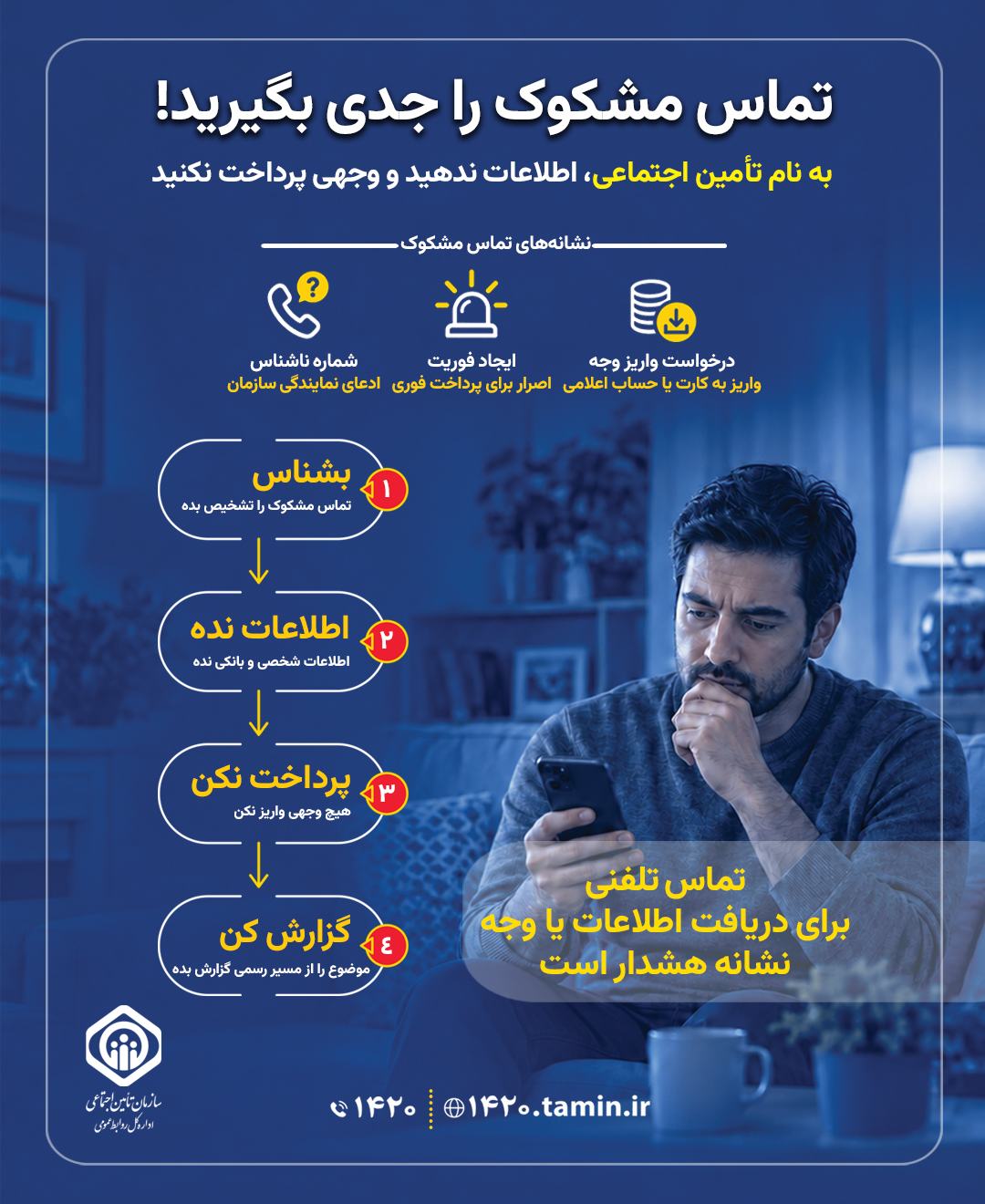 تماس مشکوک را جدی بگیرید