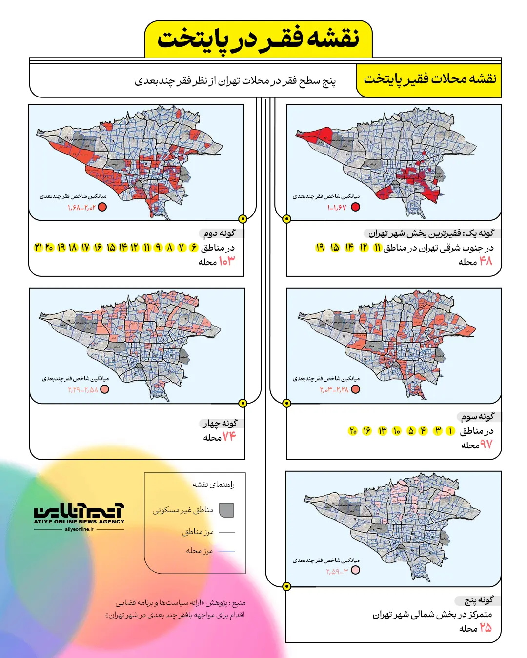 نقشه فقر در پایتخت