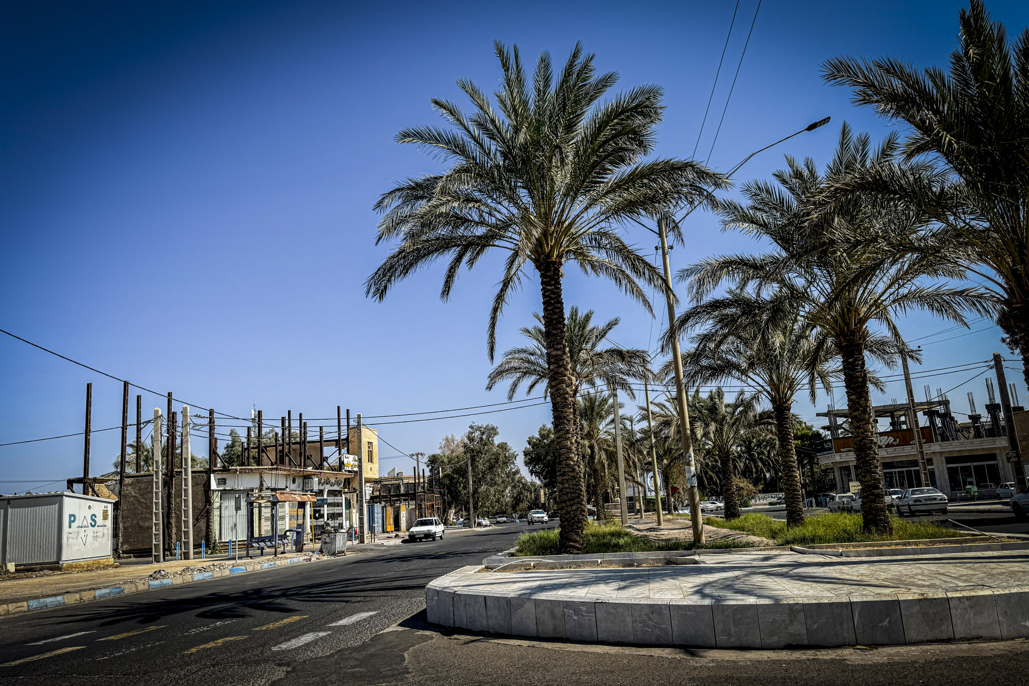 خیابان‌های بم در امتداد نور و نخل