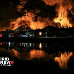 حملات هوایی آمریکا و اسرائیل به انبارهای نفت شهران