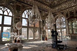حال و روز کاخ گلستان پس از حمله هوایی به میدان ارگ