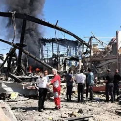 انفجار و آتش‌سوزی در شهرک صنعتی شمس‌آباد؛ ۱۸ مصدوم، خسارت به چندین واحد تولیدی