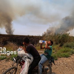 آتش‌سوزی در مخزن شماره یک هورالعظیم