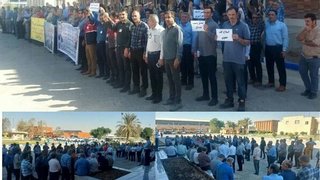 اعتراضات کارگران نفت و گاز به آغاجاری رسید