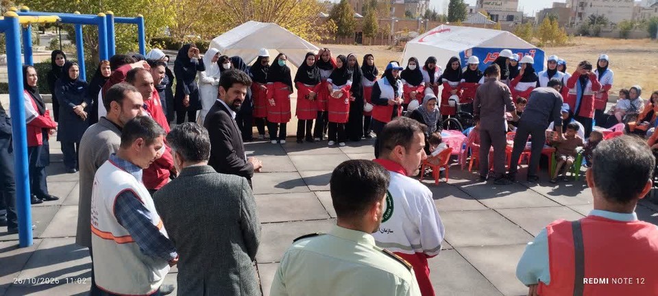 برگزاری مانور امداد و نجات و تخلیه اضطراری در بیمارستان تأمین اجتماعی ابهر